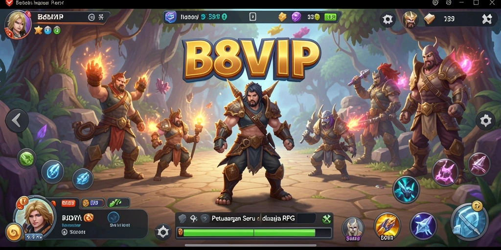 Tampilan aksi epik dalam gameplay B8VIP yang mendebarkan.