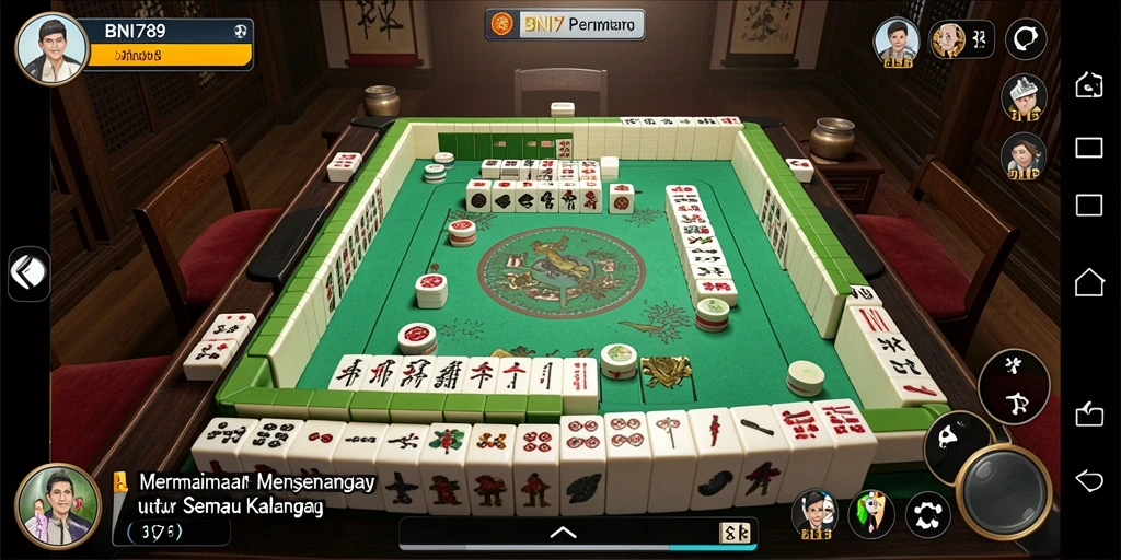 Tampilan gameplay Mahjong yang menarik di BNI789.