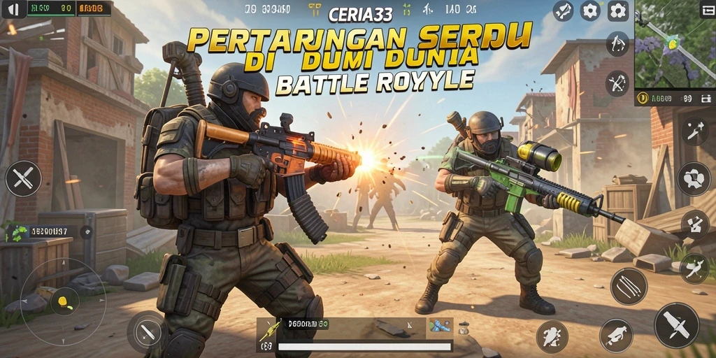 Tampilan seru gameplay Battle Royale CERIA33.