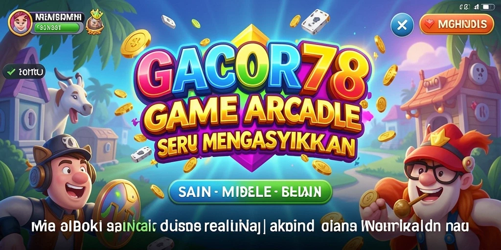Tangkapan layar GACOR78 menampilkan gameplay Arcade yang intens dan penuh warna.