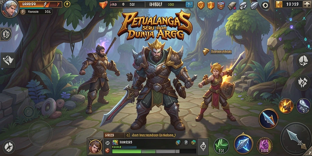 Tampilan gameplay menakjubkan di dunia fantasi ARPG.