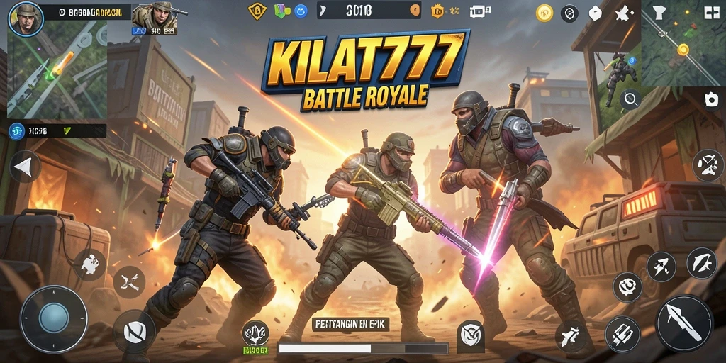Tampilan gameplay menegangkan di KILAT777 saat bertempur untuk bertahan hidup.