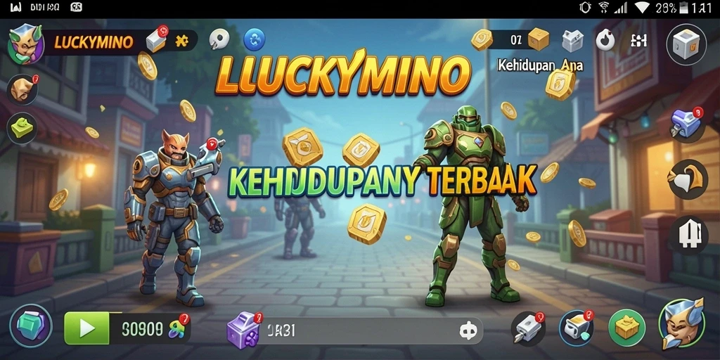 Tampilan antarmuka pengguna <strong>LUCKYMINO</strong> yang ramah dan mudah dimengerti.