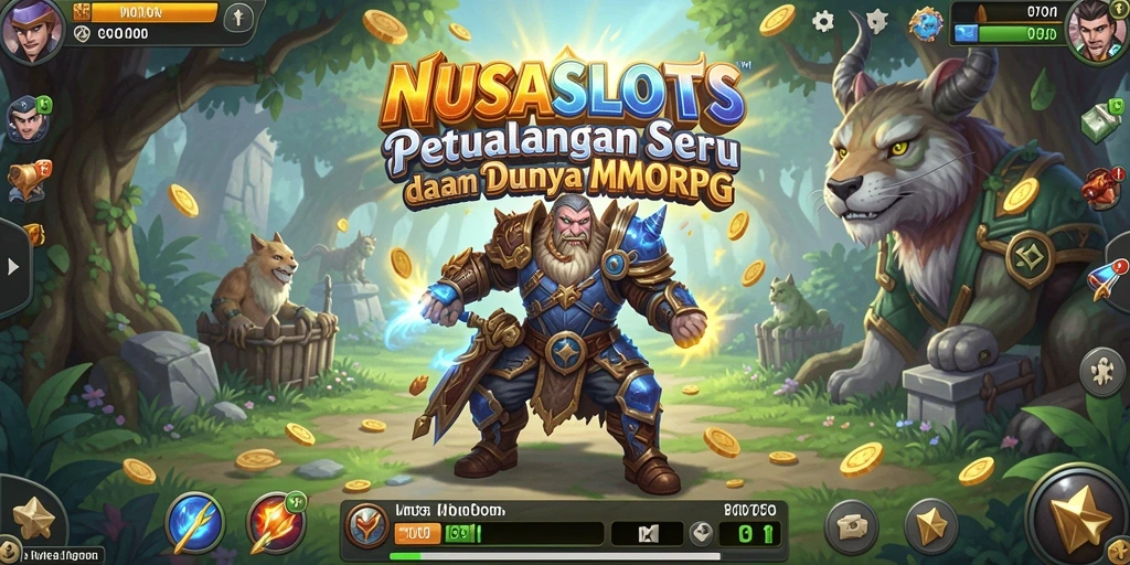 Gameplay seru NUSASLOTS dengan aksi petualangan MMORPG.