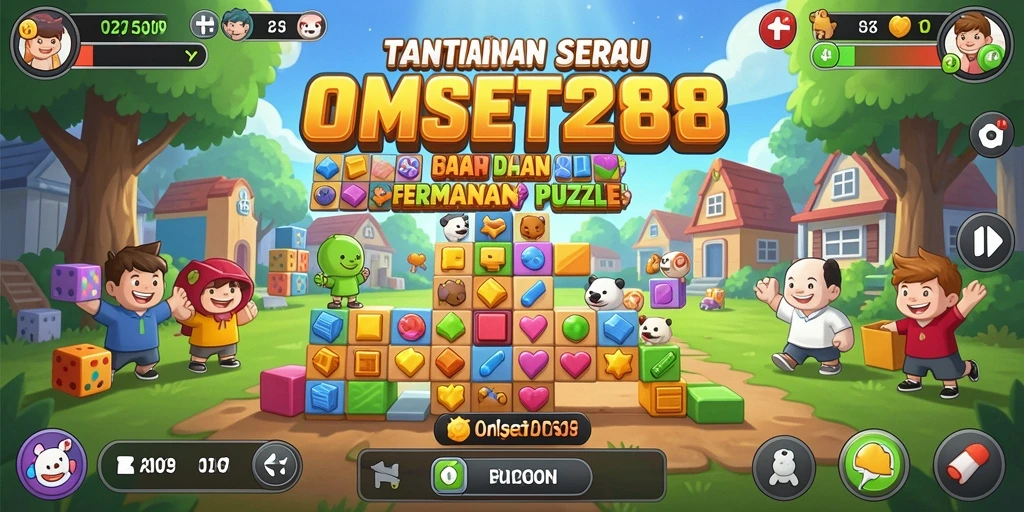 Screenshot gameplay OMSET288 menampilkan tantangan puzzle yang mengasah otak.